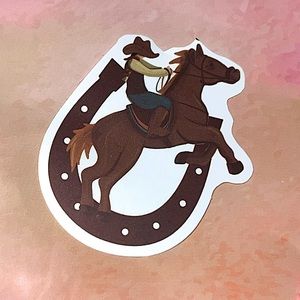 Cowboy Equestrian Horse Girl Horse Boy CowGirl Single Decor Sticker